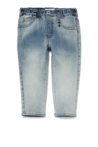 Medium-Wash Elasticated Jeans